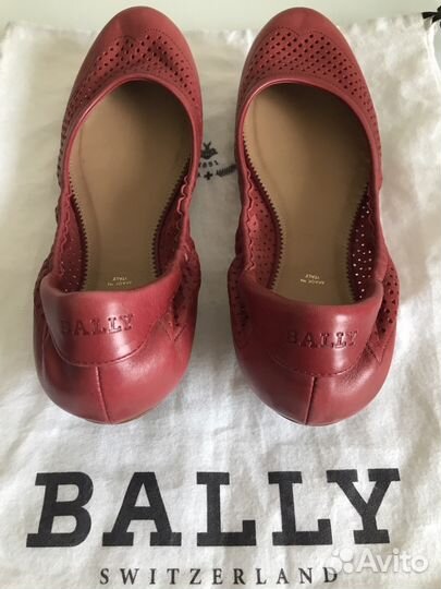 Балетки Bally красные, размер 36