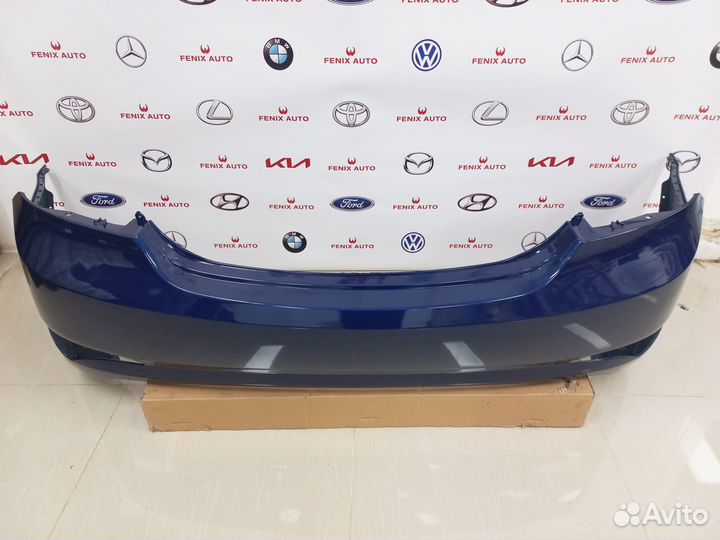 Бампер задний крашеный Hyundai Solaris 14-17 Синий