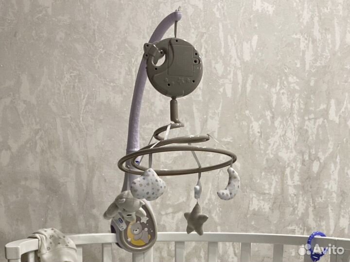 Мобиль на кроватку chicco next2dreams серый