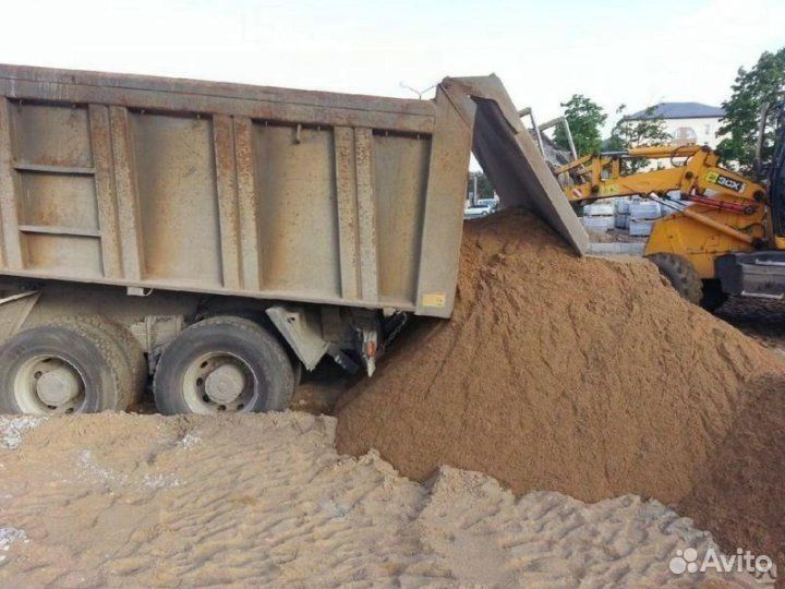 Песок щебень, грунт, кошка