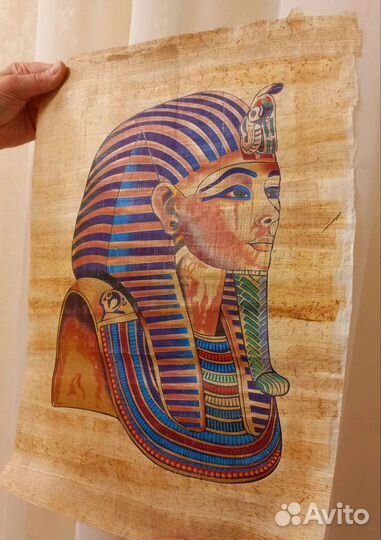 Картина на папирусе Тутанхамон