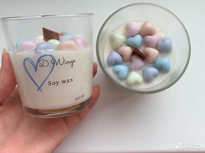 Соевые свечи с блестками