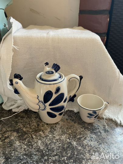 Чайник СССР гжель
