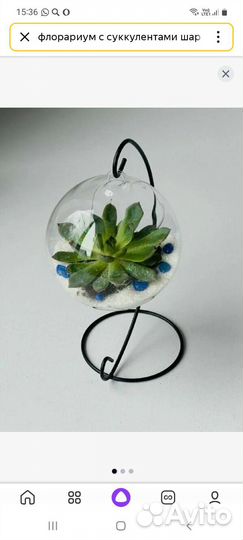 Шар подвесной с подставкой для флоралиума