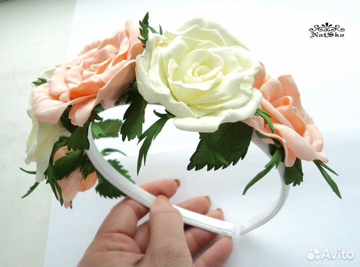 Ободок с цветами