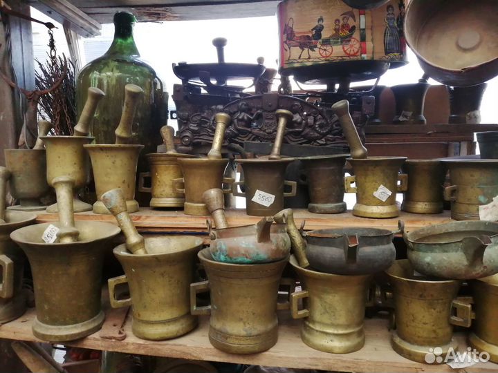 Медный кувшин старинный, медная посуда