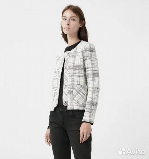 Твидовый пиджак mango