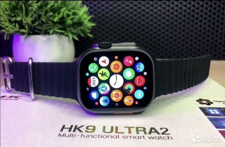 Часы Apple Watch HK9 Ultra2 (2 ремешка)