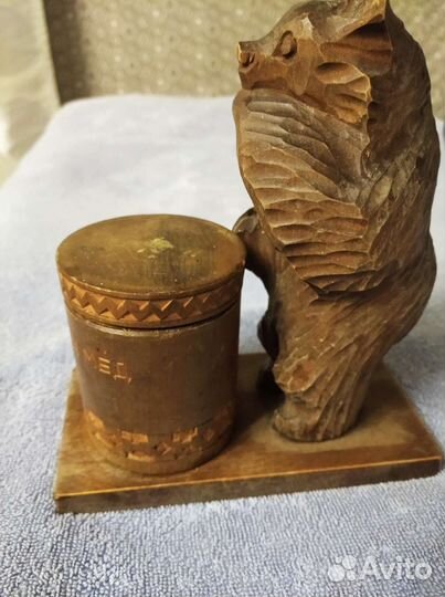 Статуэтка медведь башкирский мед СССР сувенир