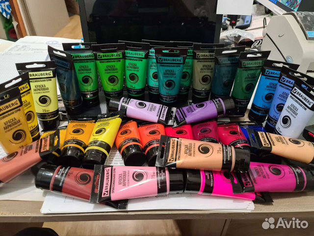 Краска акриловая художественная Brauberg
