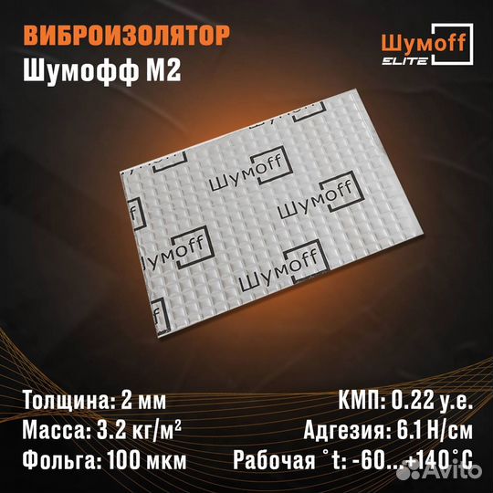 Шумоизоляция Шумофф М2