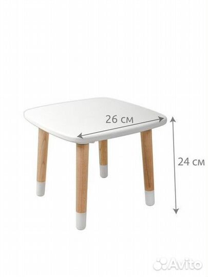 Табурет детский квадратный Мега Тойс (мдф), 71021