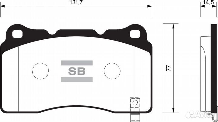 SP2119 колодки дисковые п. Mitsubishi Lancer