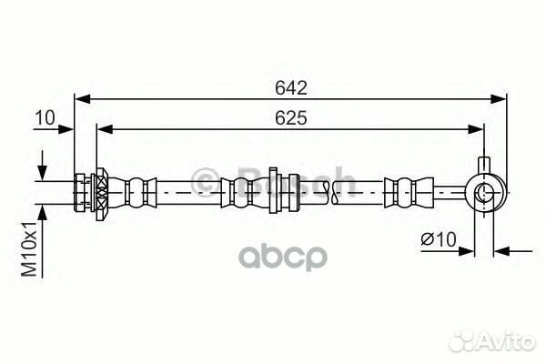 Тормозной шланг зад прав 1987481573 Bosch