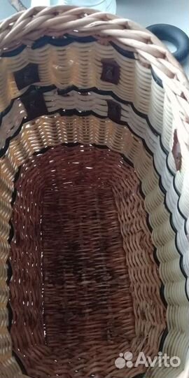 Сумка-корзина плетеная СССР. Винтаж