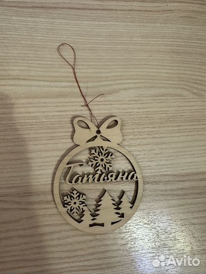 Елочные игрушки деревянная декор