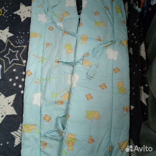 Бортики в детскую кроватку + балдахин