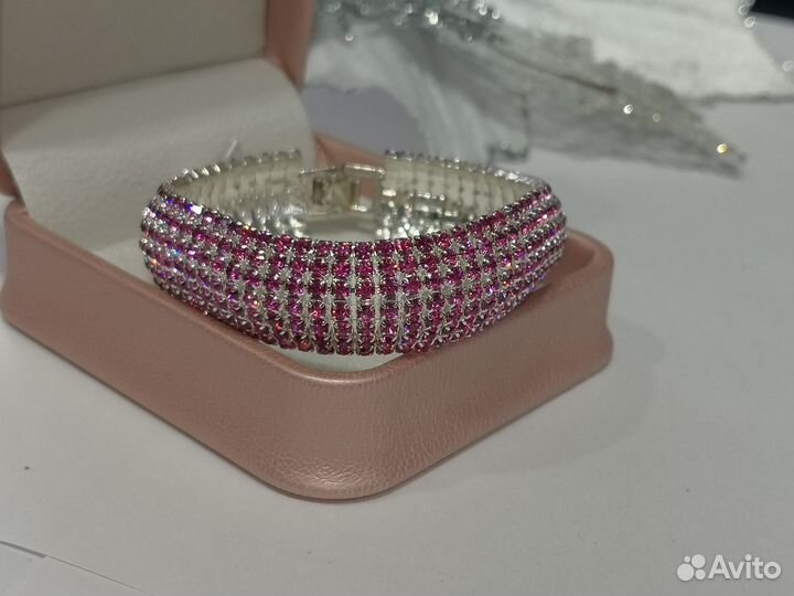 Браслет на руку женский бижутерия со стразами