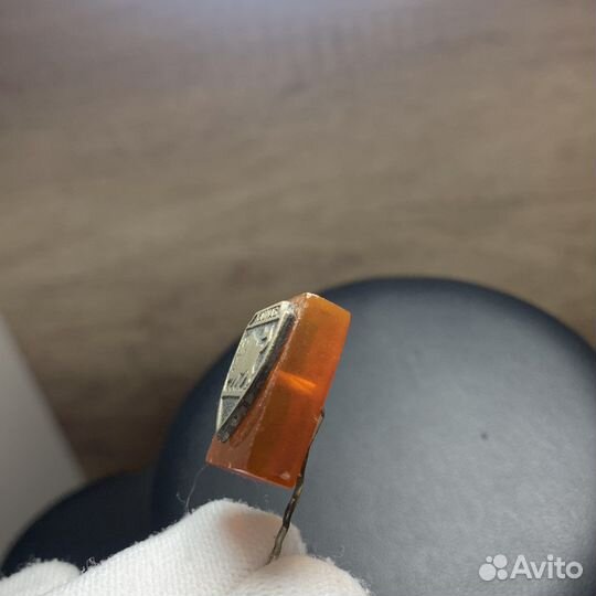 Винтажная Брошь Янтарь Ретро