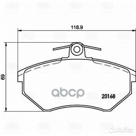 Колодки тормозные audi А80/volkswagen 8797