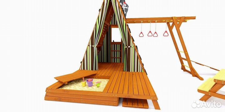 Детская площадка домик Савушка База 5 со столиком