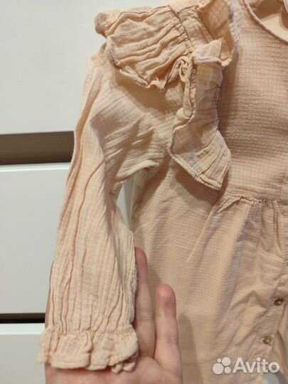 Муслиновое платье для малышки 74 80