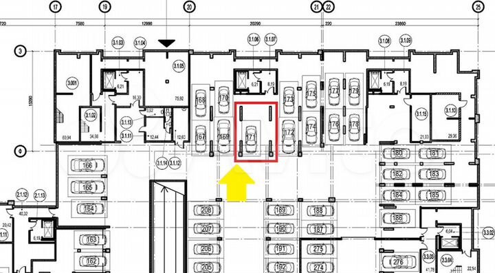 Машиноместо, 20 м²