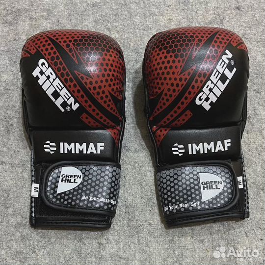 Перчатки для единоборства крабы Green Hill Red
