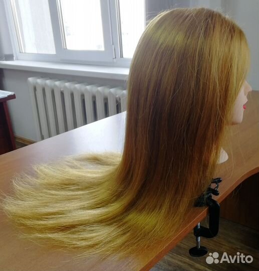 Голова манекен с натуральными волосами