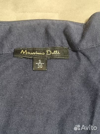 Кардиган женский длинный, синий, s, massimo dutti