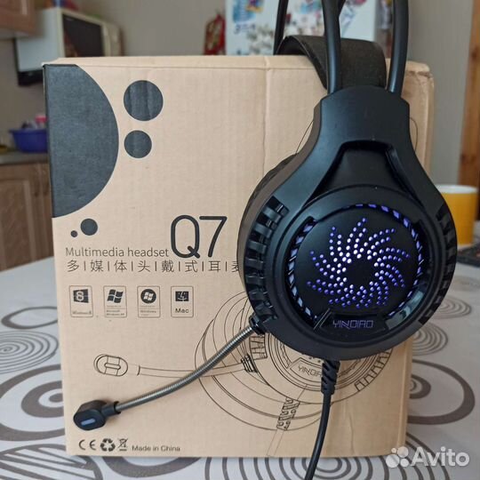 Наушники с подсветкой usb гарнитура