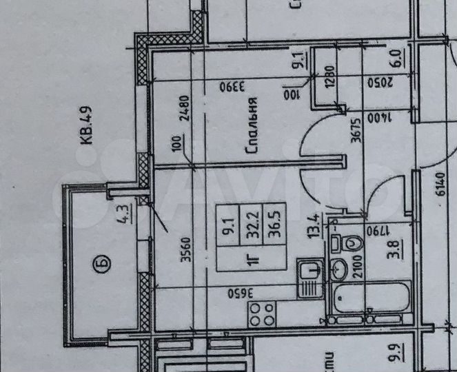 1-к. квартира, 36,5 м², 8/10 эт.