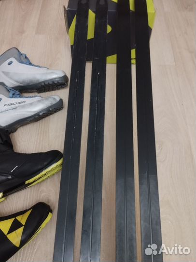 Беговые лыжи 177 187 Fischer Carbonlite Ботинки 37