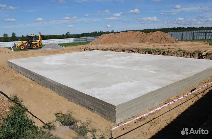 Фундамент железобетонная плита