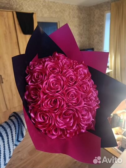 Букет из атласных лент