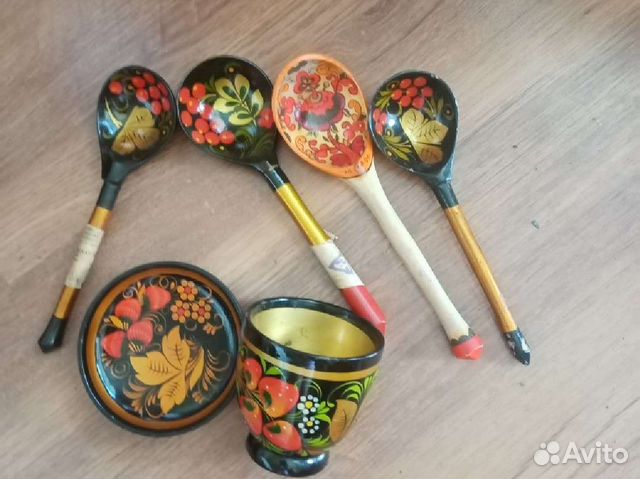 Деревянные ложки. Хохломская роспись