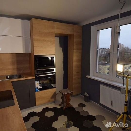 Угловая кухня 6.6м на заказ от фабрики в Казани