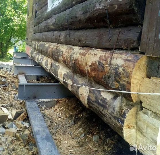 Подъем домов, замена венцов, замена полов и лаг