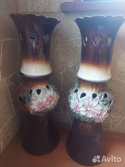 Ваза напольная высокая 2 шт