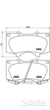 P83066 988 00 колодки дисковые п Toyota Land