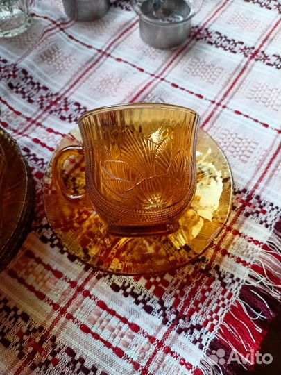 Посуда СССР цветное стекло