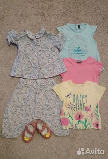 Летние вещи пакетом на девочку 9 мес - 1,5 года