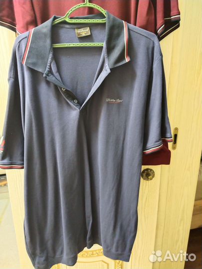 Два поло (polo) 4XL цвет синий и бардовый