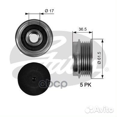 Муфта обгонная шкива генератора 100,100 Avant,1