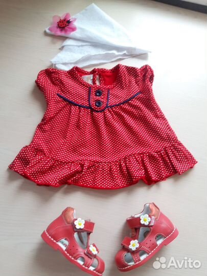 Вещи пакетом на девочку для новорожденную р.50-80