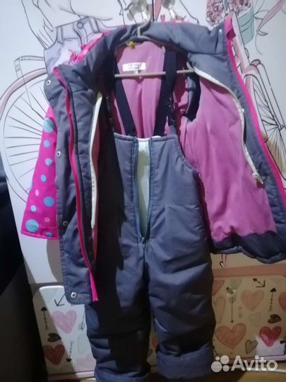 Зимний костюм для девочки 98