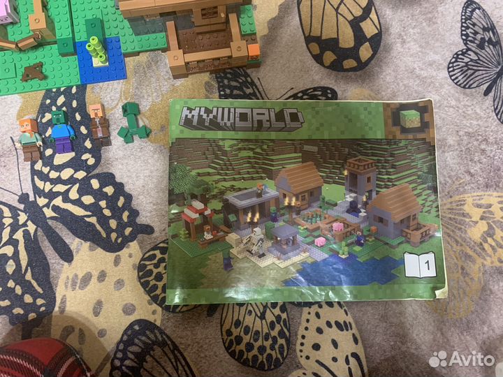 Lego майнкрафт деревня