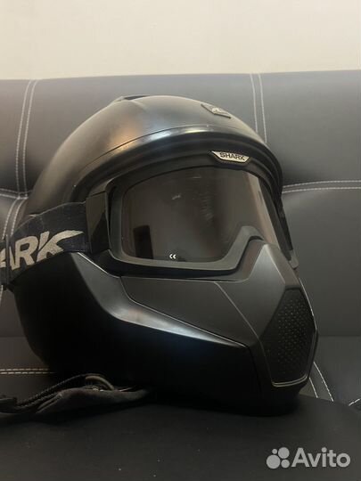 Мото шлем shark с гарнитурой HeroBiker