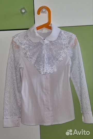 Блузка школьная для девочки р.34 (рост 128-134)