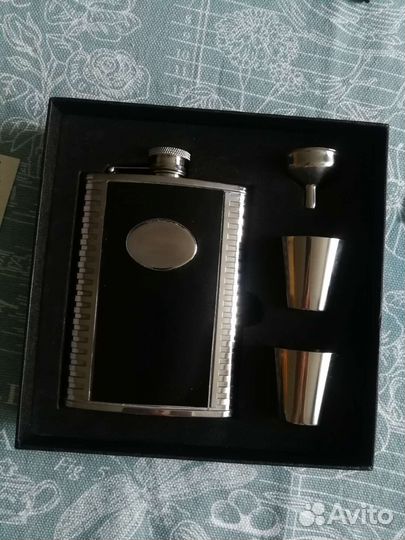 Фляжка из нержавейки, подарочный набор